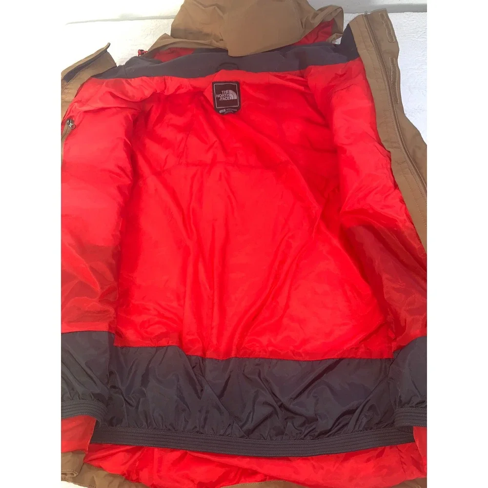 The North Face Varius Guide HyVent Jacket Mens Large Tan Brown Waterproof Shell